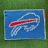 Vintage Buffalo Bills Knitted Pillow Case