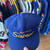 Vintage Buffalo Sabres Wool Script Snapback Hat