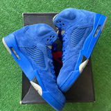 Jordan Blue Suede 5s Size 13