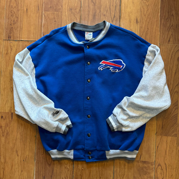 Vintage Buffalo Bills Sweater Jacket Size XL