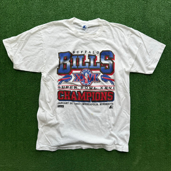 Vintage Buffalo Bills Super Bowl Champs Tee Size L