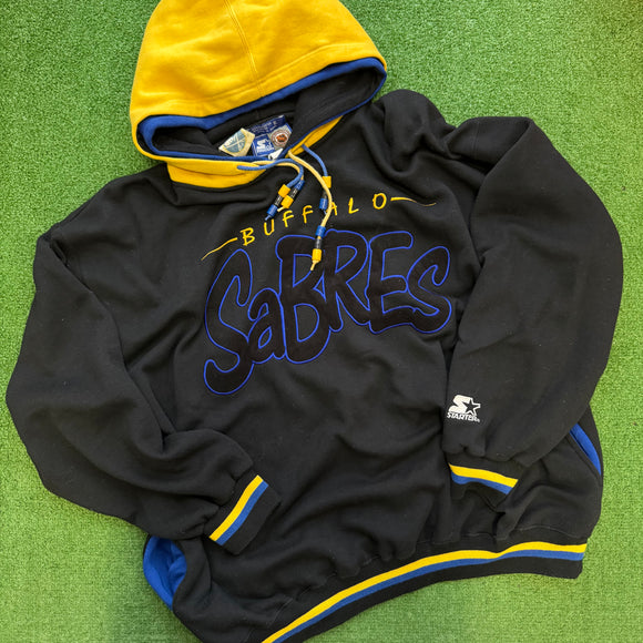 Vintage Buffalo Sabres Starter Hoodie Size XL