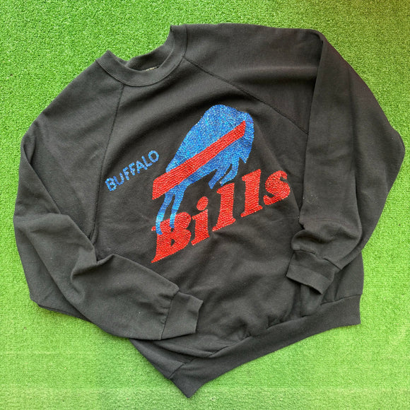 Vintage Buffalo Bills Sequin Crewneck Size L