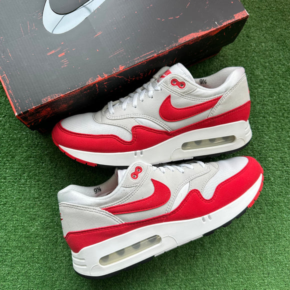 Nike Sport Red Big Bubble Air Max 1s Size 9.5