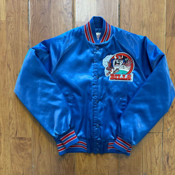 Vintage Buffalo Bills Taz Satin Jacket Size Youth XL