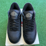 Jordan Black Metallic Silver 2/3s Size 12