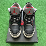 Jordan 2017 Black Cement 3s Size 10.5