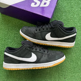 Nike Black Gum SB Low Dunk Size 11.5