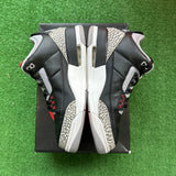 Jordan 2018 Black Cement 3s Size 9