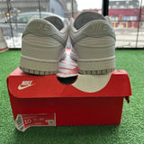 Nike White Pure Platinum Low Dunk Size 10