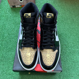 Jordan Patent Gold Toe 1s Size 12