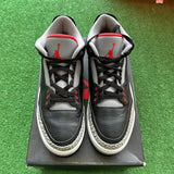 Jordan 2018 Black Cement 3s Size 9