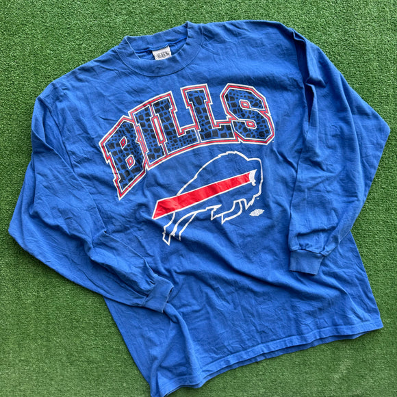 Vintage Buffalo Bills Zubaz Long Sleeve Tee Size XL