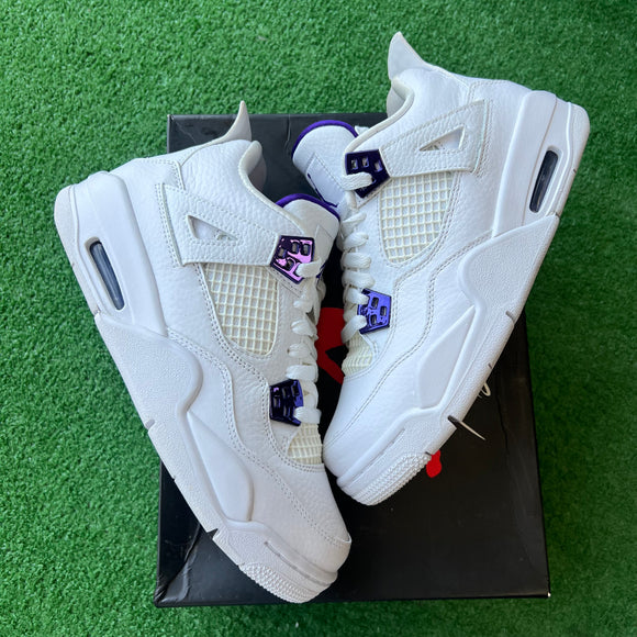 Jordan Metallic Purple 4s Size 6Y