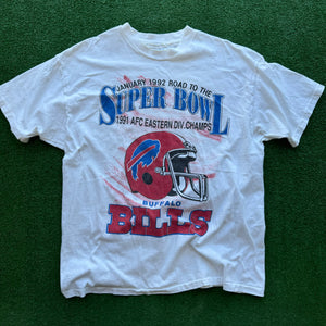 Vintage Buffalo Bills 1991 Division Champs Tee Size XL