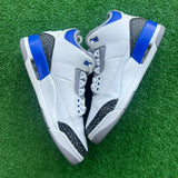 Jordan Racer Blue 3s Size 9.5