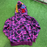 Bape Double Shark Face Hoodie Size S