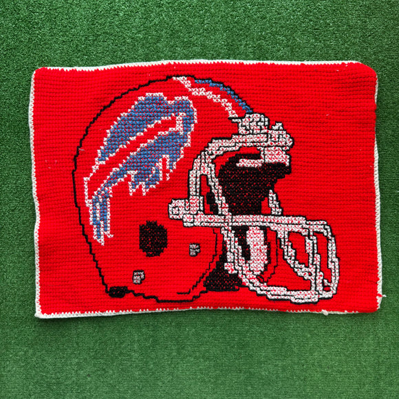 Vintage Buffalo Bills Knitted Pillow Case