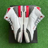 Jordan Fire Red 3s Size 6Y