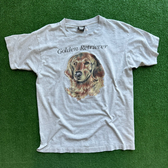 Vintage Golden Retriever Dog Tee Size M