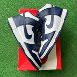 Nike Championship Navy High Dunks Size 10.5