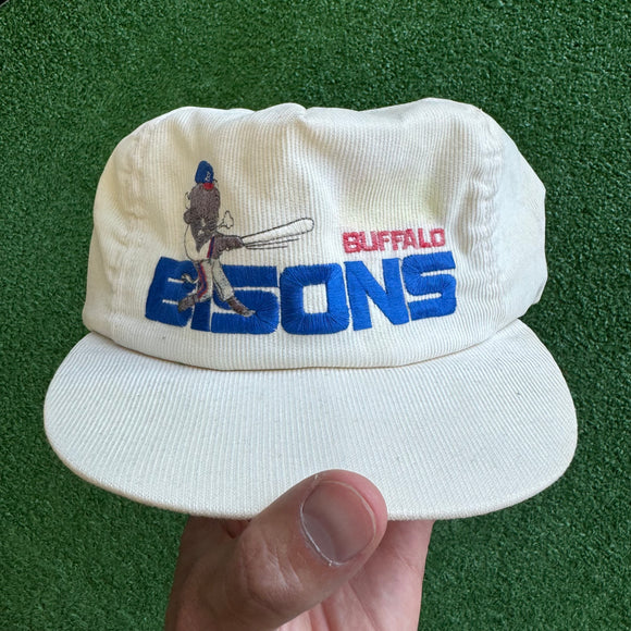 Vintage Buffalo Bisons New Era Corduroy Snapback Hat