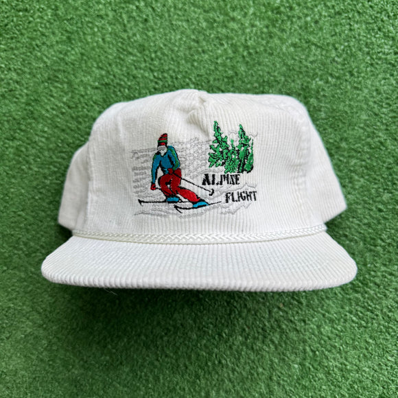 Vintage Ski Alpine Corduroy Hat