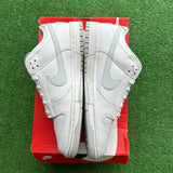 Nike White Pure Platinum Low Dunk Size 10