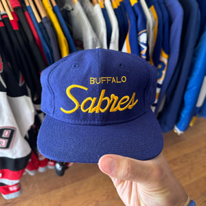 Vintage Buffalo Sabres Wool Script Snapback Hat