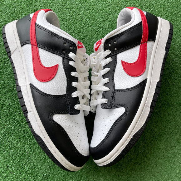 Nike Red Swoosh Panda Low Dunks Size 10