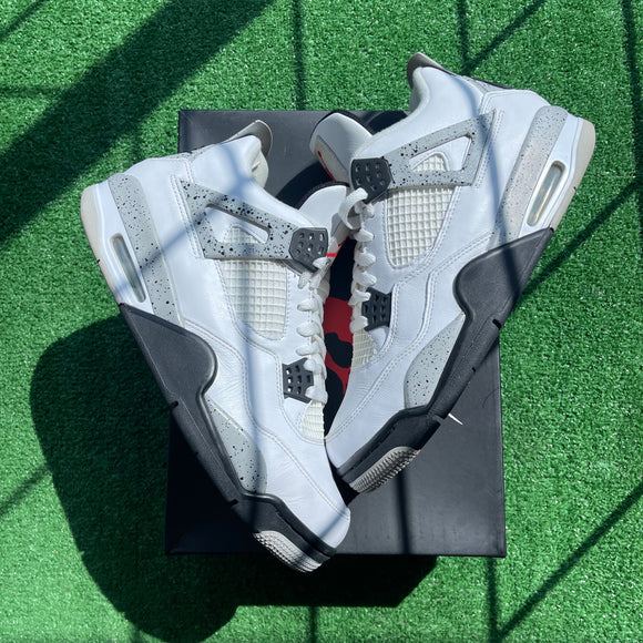 Jordan White Cement 4s Size 10