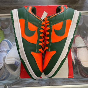 Nike Miami Hurricanes Low Dunks Size 8.5