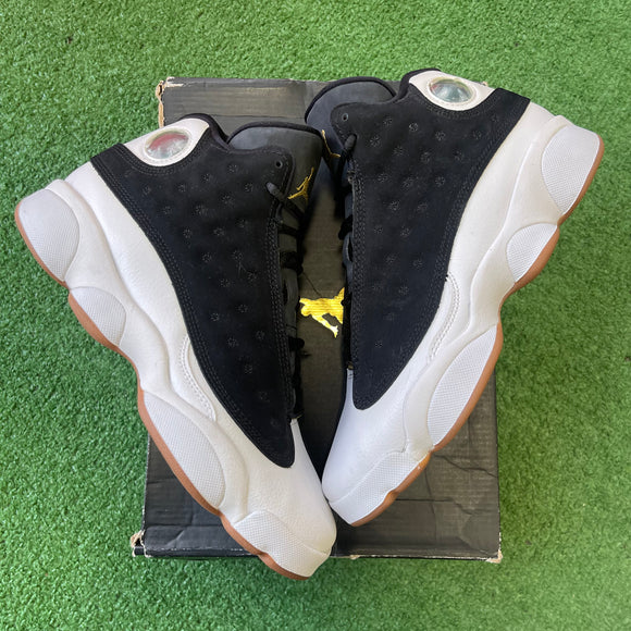 Jordan Black White Gum 13s Size 5.5Y