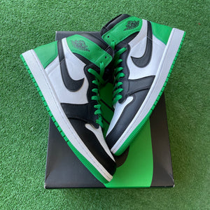 Jordan Black Lucky Green 1s Size 11