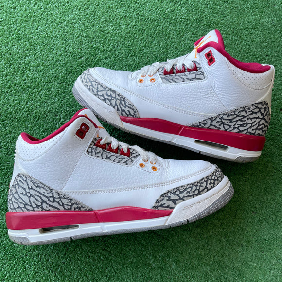 Jordan Cardinal 3s Size 5.5Y