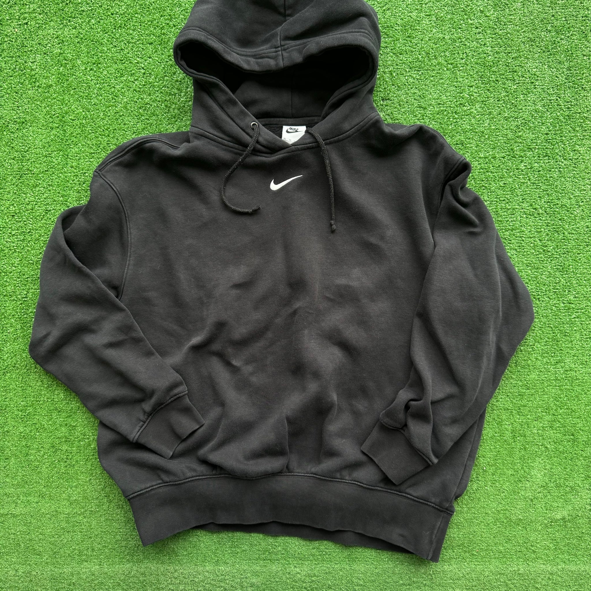 Vintage Nike Center Swoosh Hoodie Oversized outlets Size Medium Black