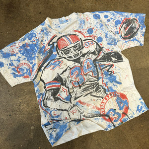 Vintage Buffalo Bills Thurman Thomas All Over Print Tee