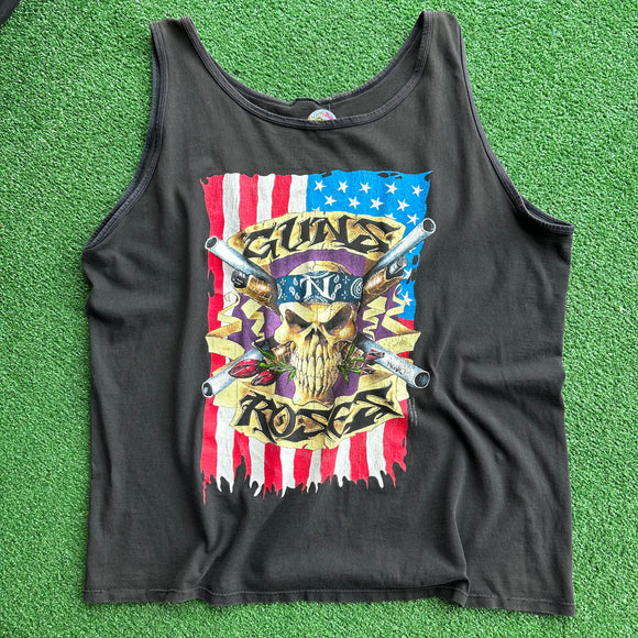 Vintage Guns And Roses Tank Top Size XL