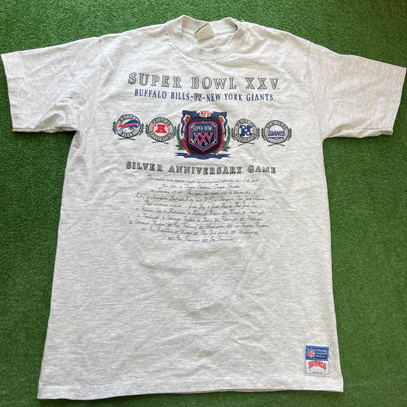 Vintage Buffalo Bills Super Bowl XXV Tee Size XL