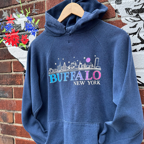 Vintage Buffalo Skyline Hoodie Size M