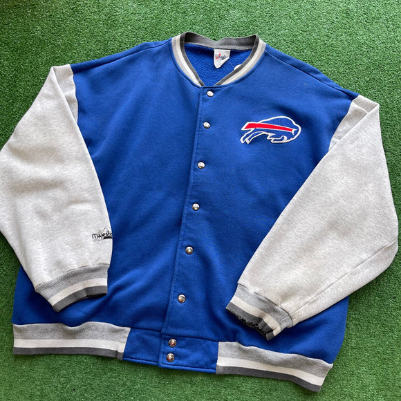 Vintage Buffalo Bills Sweater Jacket Size 3XL