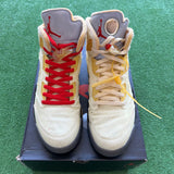 Jordan Off White Sail 5s Size 12