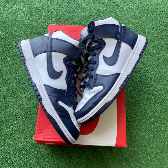 Nike Championship Navy High Dunks Size 10.5