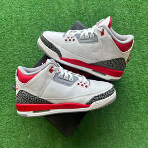 Jordan Fire Red 3s Size 7Y