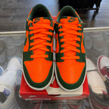 Nike Miami Hurricanes Low Dunks Size 8.5