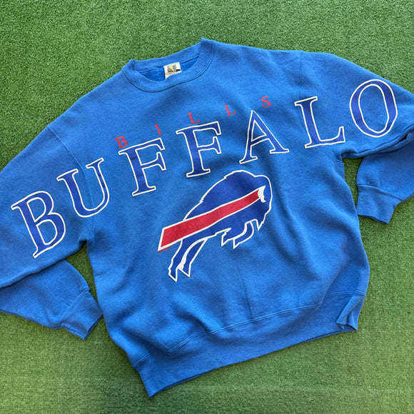 Vintage Buffalo Bills Spellout Crewneck Size L