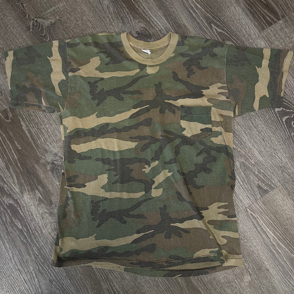 Vintage Camo Pocket Tee Size L